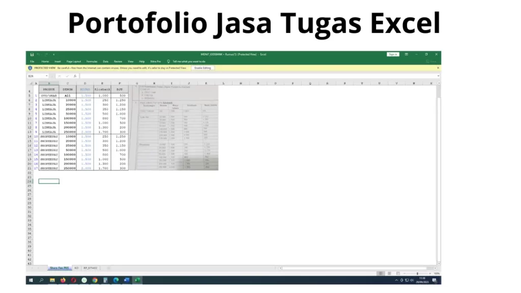 portofolio jasa tugas excel
