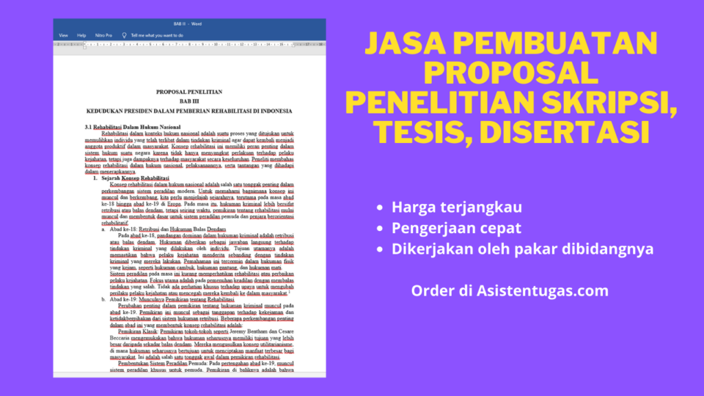 jasa pembuatan proposal penelitian skripsi, tesis, dan disertasi