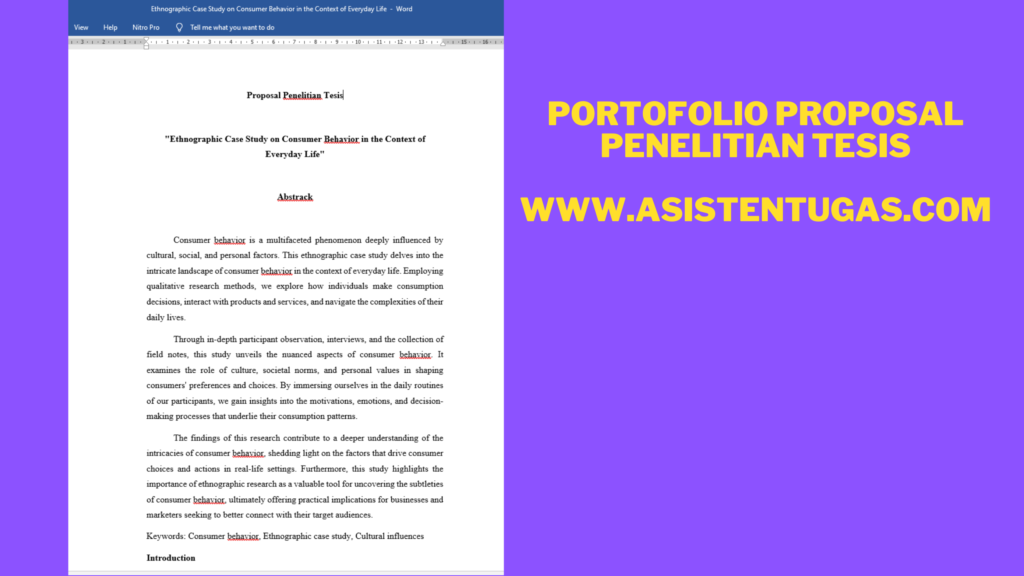 portofolio proposal penelitian tesis