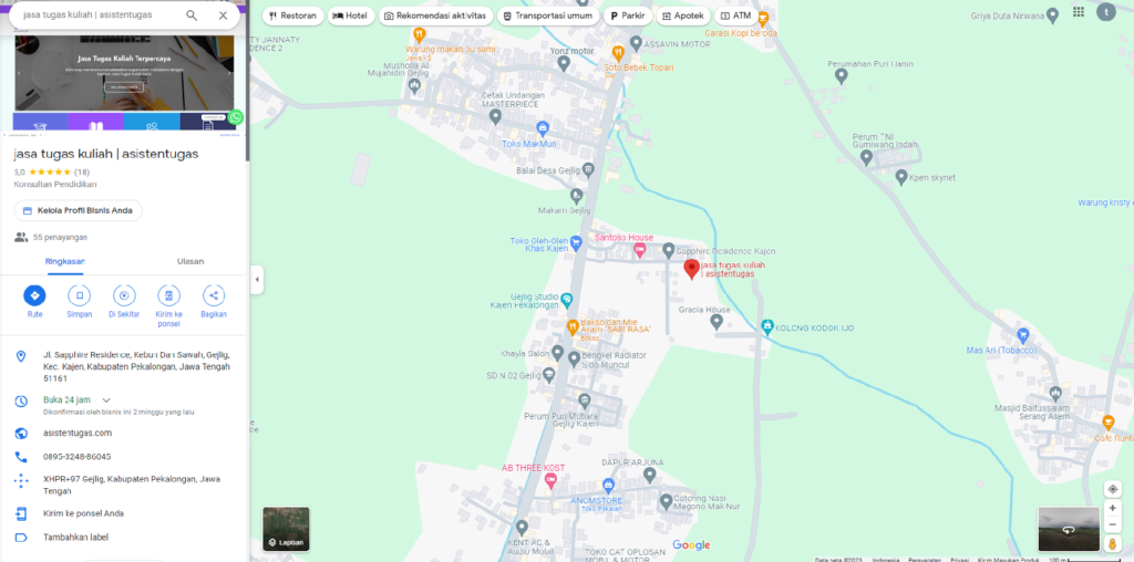 rating google maps asistentugas
