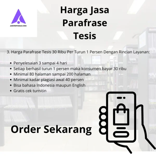 Harga Jasa Parafrase Tesis