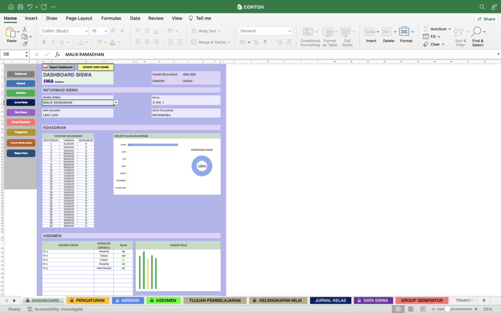 Portofolio Dashboard Excel 2